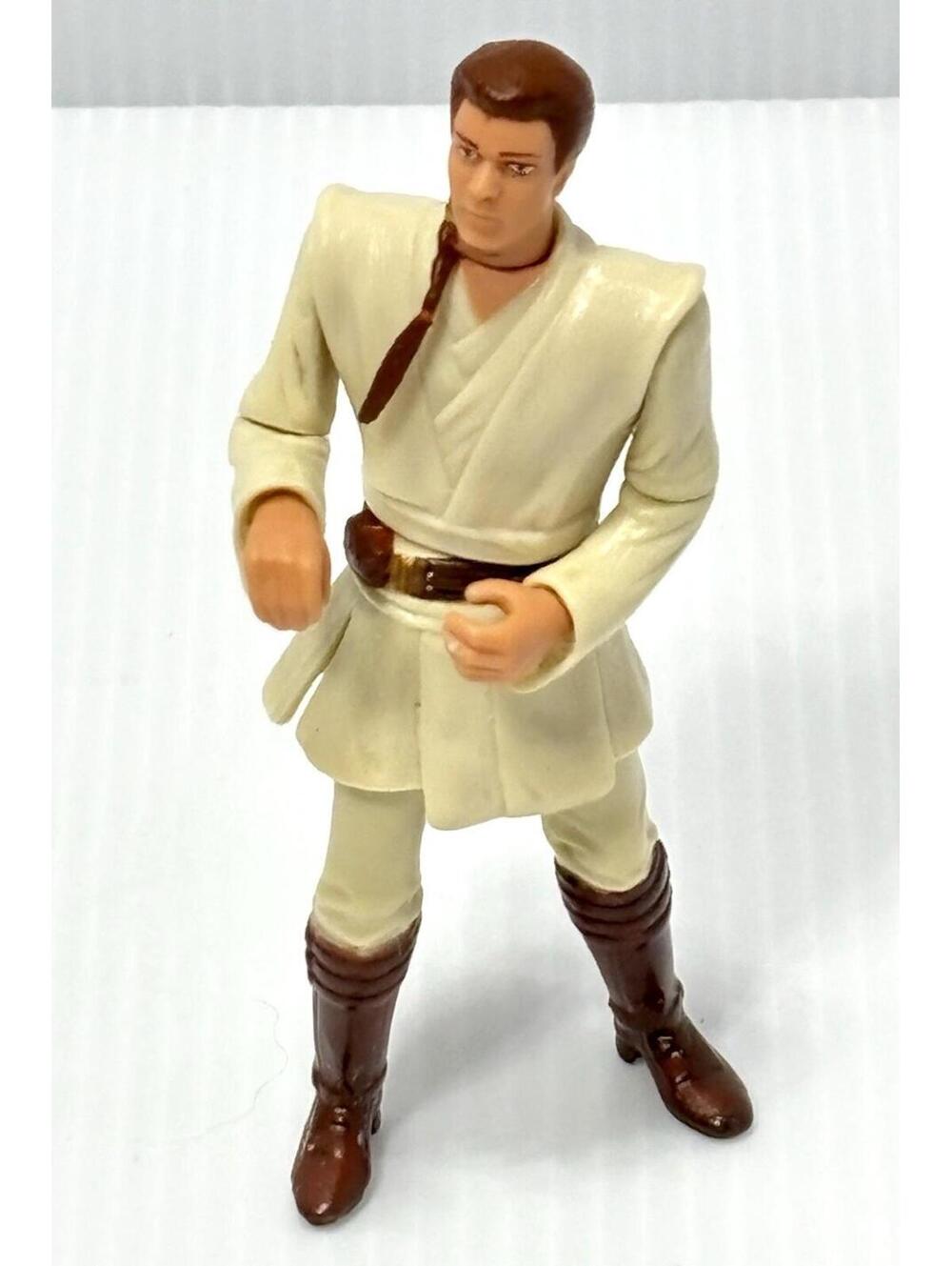 Star Wars Obi-Wan Kenobi Jedi Figure Padawan Braid, Tan Robe, Toy GUC